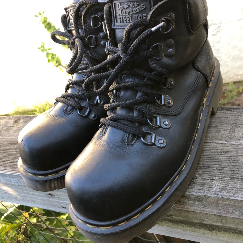 Steel toe Dr Martens boots